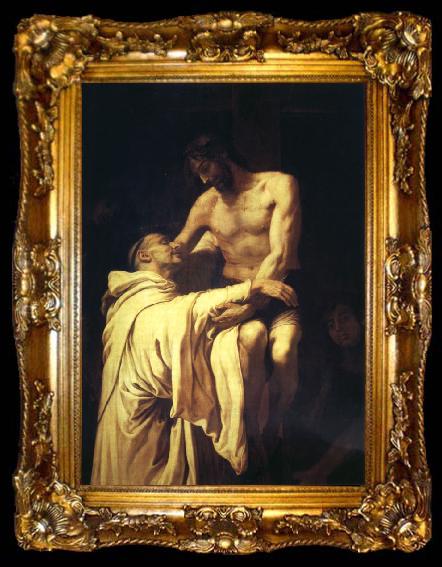 framed  RIBALTA, Francisco Christ Embracing St.Bernard, ta009-2